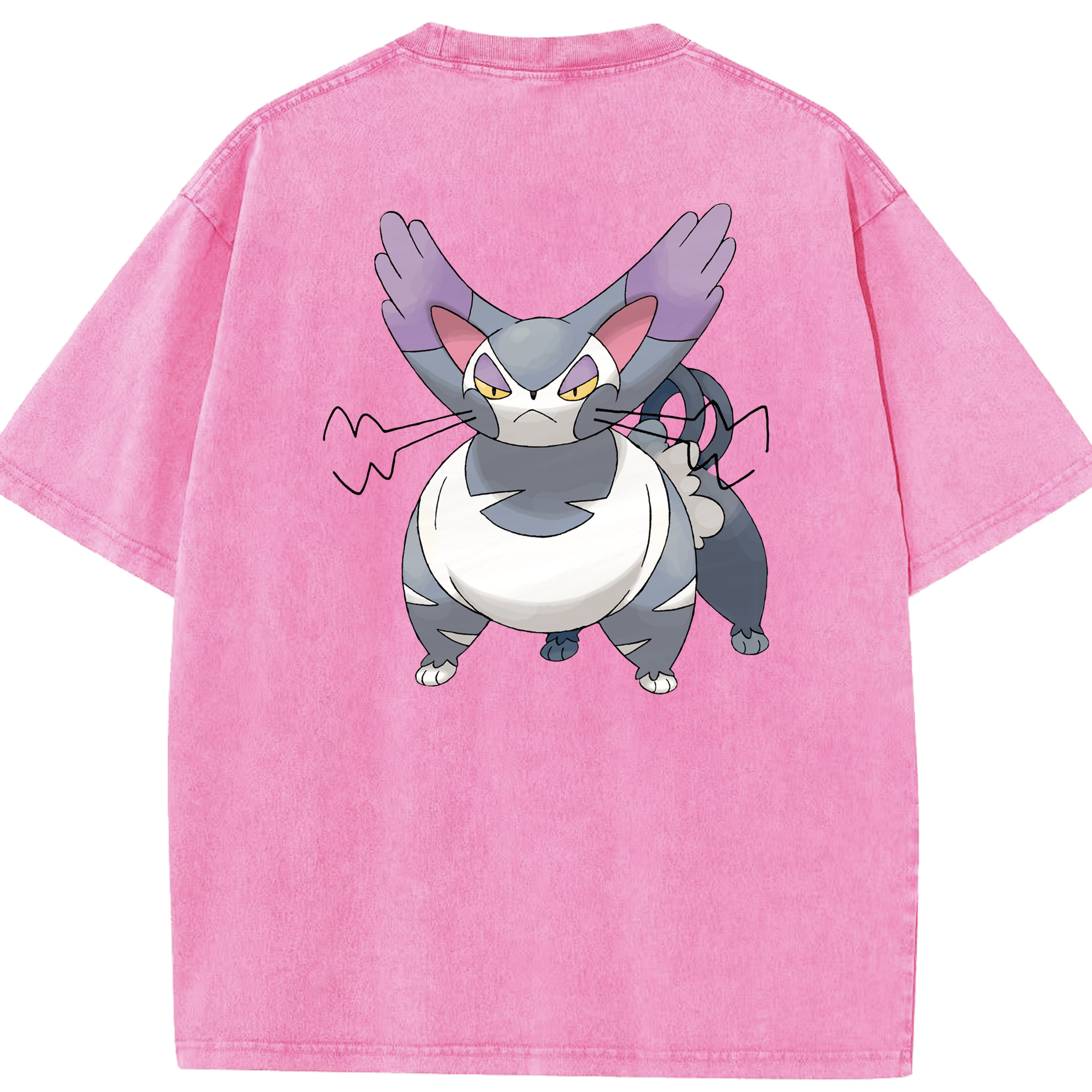 （画像用） ポケットモンスター Pokémon 綿100% ヴィンテージ風 半袖Tシャツ（背面プリント）